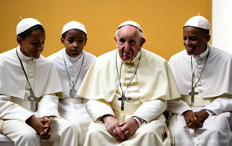 바티칸 시국과 자선 사업 - **Global Embrace of Compassion: Vatican Charity in Action**
    A powerful, panoramic image showcasi...