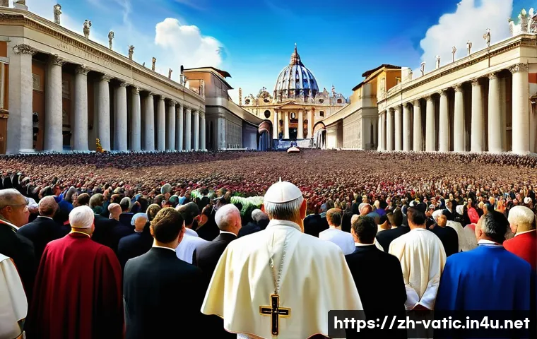 바티칸 시국과 유럽 연합 관계 - A majestic scene depicting the Vatican City as a spiritual and political center, featuring the iconi...